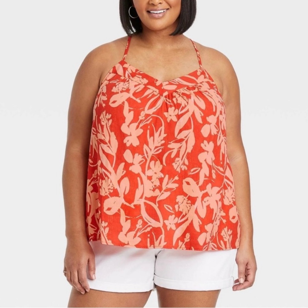 Ava & Viv Floral Top, sleeveless, NWOT